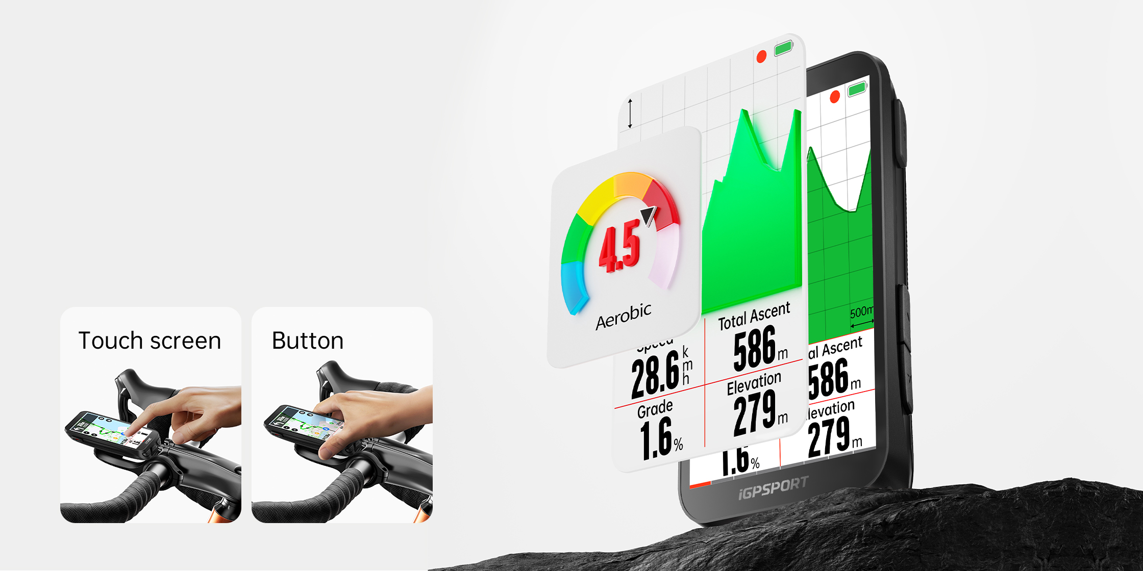 iGS800 Bike Computer with Color Touchscreen | iGPSPORT