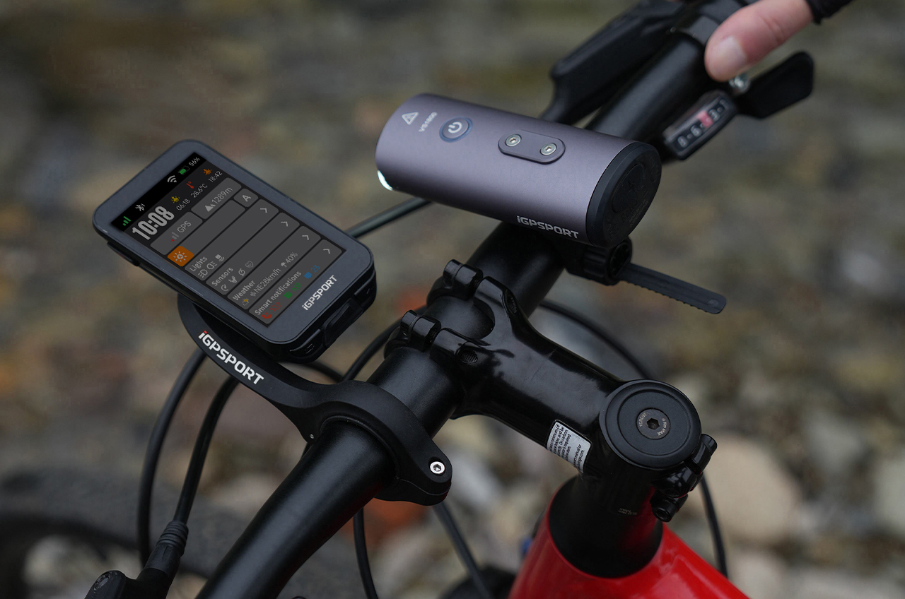 VS1800 Bike front light sync with bike computer