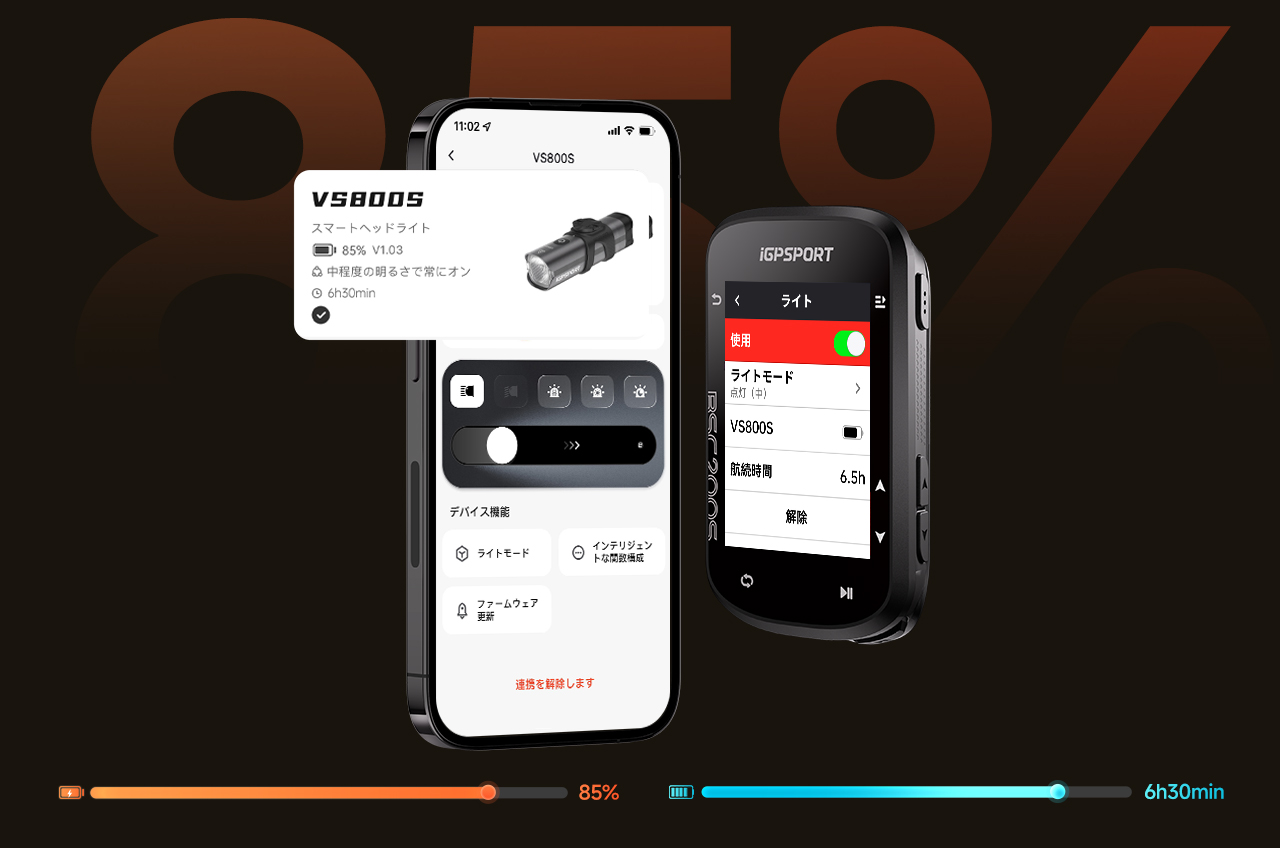 kimihiro iGPSPORT VS800S スマートフロントライト Amazon | 正規品 iGPSPORT VS800S 速度対応合スマートフロント