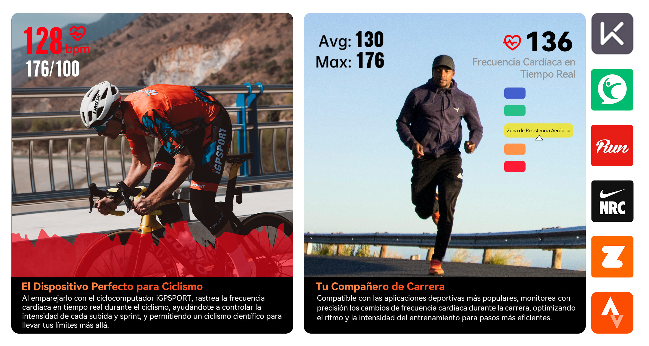 iGPSPORT HR50 con correa elástica ajustable